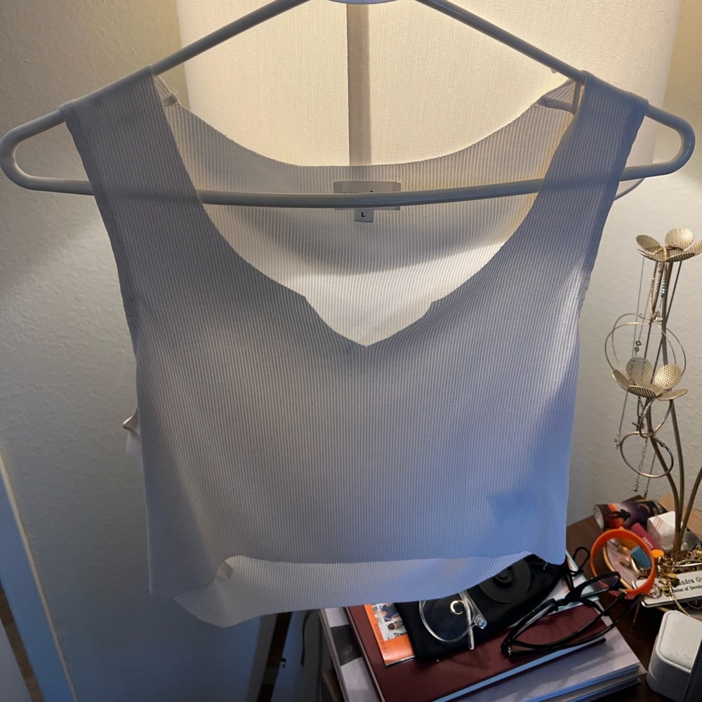 White crop top